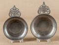 Two New England pewter porringers ca 1800