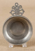 Hartford Connecticut pewter porringer ca 1805