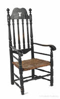 New England banisterback armchair mid 18th c