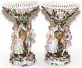 CG SCHIERHOLZ PORCELAIN COMPOTES 19TH CENTURY