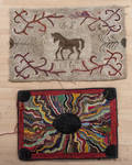 American hooked rug of a horse