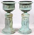 BRONZE URNS PAIR