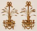 GILT WOOD SCONCES PAIR