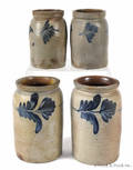 Four Pennsylvania stoneware crocks