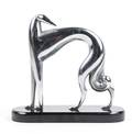 Hagenauer Style Chrome Borzoi Dog Sculpture