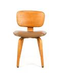 Joe Atkinson for Thonet Plywood  Vinyl Chair