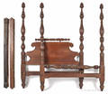 Sheraton cherry tall post bed ca 1830