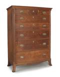 Pennsylvania Federal walnut tall chest ca 1805