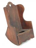 Pennsylvania stained walnut childs potty rocker late 18th c
