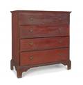 New England painted pine mule chest