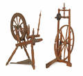 Two spinning wheels