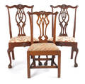 Chippendale birch dining chair