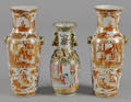 Three Chinese export porcelain table lamps