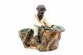 Majolica African American Figural Smoking Stand