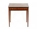 English Mahogany Inlaid One Drawer Stand 19th C