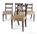 Set of four Philadelphia Sheraton mahogany dining chairs ca 1815