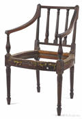 Philadelphia Sheraton mahogany armchair ca 1810