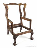 American Chippendale mahogany easy chair ca 1800