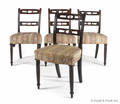 Set of four Philadelphia Sheraton mahogany dining chairs