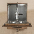 Railroad sink with oak case by A B Sands  Co