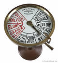 Ships brass and iron pedestal telegraph by JW Ray  Co