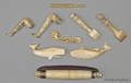 Group of carved bone and ivory nautical items