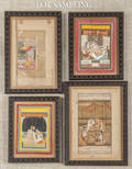 Four Indian and Middle Eastern illuminated manuscript pages