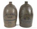 Two Pennsylvania stoneware jugs 19th c