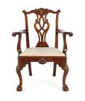 Delaware Valley Chippendale walnut armchair ca 1770