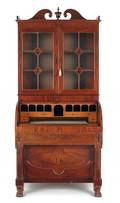 Baltimore classical mahogany twopart secretary bookcase ca 1830
