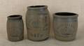 Three Maryland stoneware crocks 19th c