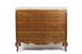 French Provincial Style Oak Three Drawer Commode