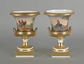 Pair of Paris porcelain urns