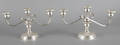 Pair of S Kirk  Son weighted sterling silver candelabra