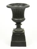 Heavy Cast Iron Neoclassical Garden Urn Jardiniere