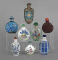 Collection of eight Chinese snuff bottles