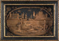 Pair of Dutch paper relief village scenes