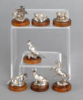 Set of seven Kirk Stieff sterling silver animals