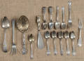 Group of coin and sterling silver flatware