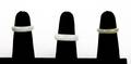 Group of 3 Jade Rings  White Celadon  Green
