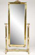 Gilt Brass Cheval Mirror 20th Century