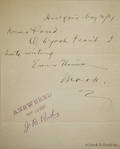 Mark Twain signed hand written letter dated