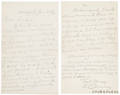 Samuel Clemens signed hand written letter dated