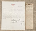 Henry James signed typed letter dated