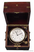 Marine brass chronometer by Hamilton Watch Co