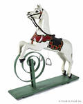 Carved and painted spring horse