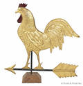 Swell bodied copper cockeral weathervane