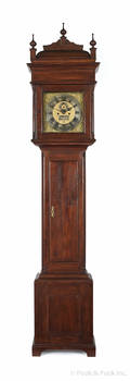 Burlington New Jersey Queen Anne walnut tall case clock ca 1760