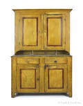 Pennsylvania twopart wall cupboard early 19th c