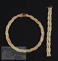 18K yellow gold mesh bracelet and necklace